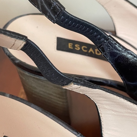 Escada  Designer NWOT Leather Sling back Pump - Picture 16 of 16